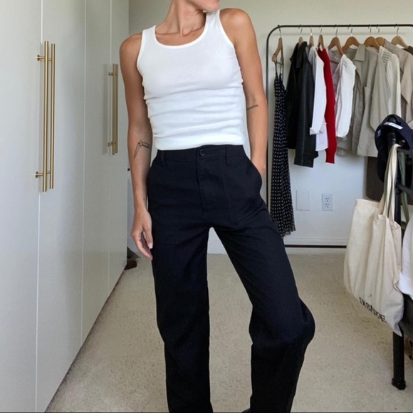 & other stories 100% cotton work pant - Picture 4 of 6
